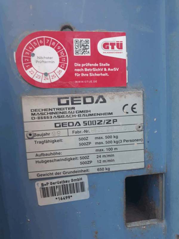 GEDA 500 ZZP B  BJ 1999 5